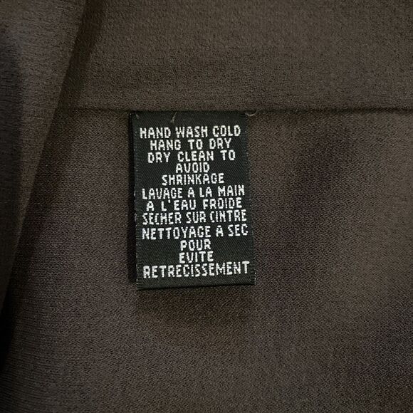 Eileen Fisher Silk L Brown Button Shirt‎ Jacket Lightweight Slits Sides - Picture 12 of 14